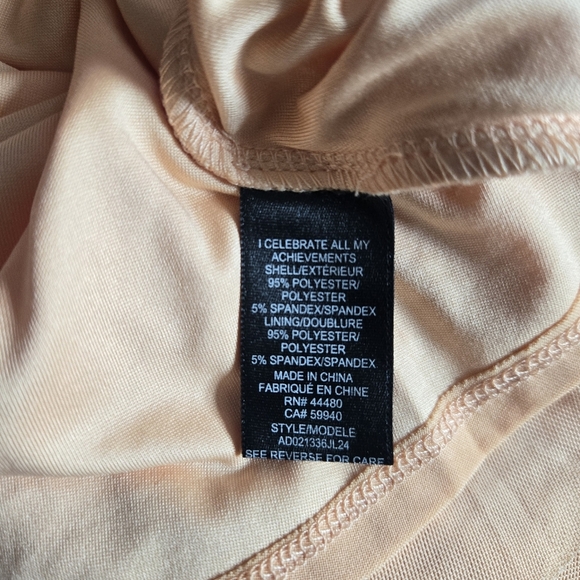 New AFRM McCall Off the Shoulder Mesh Peach Fuzz Maxi Dress NWT Medium - Picture 8 of 9